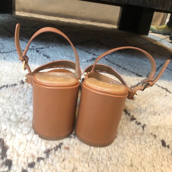 Tory Burch Emmy Pearly Studded Block Heel Sandals - Picture 6 of 8